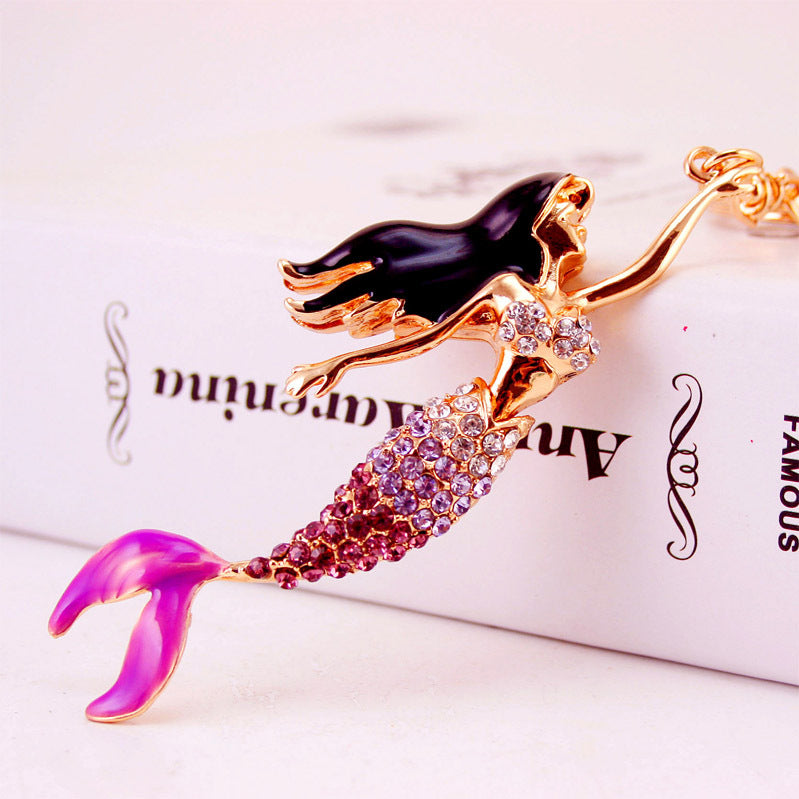 Wholesale Cartoon Mermaid Car Zinc Alloy Keychains